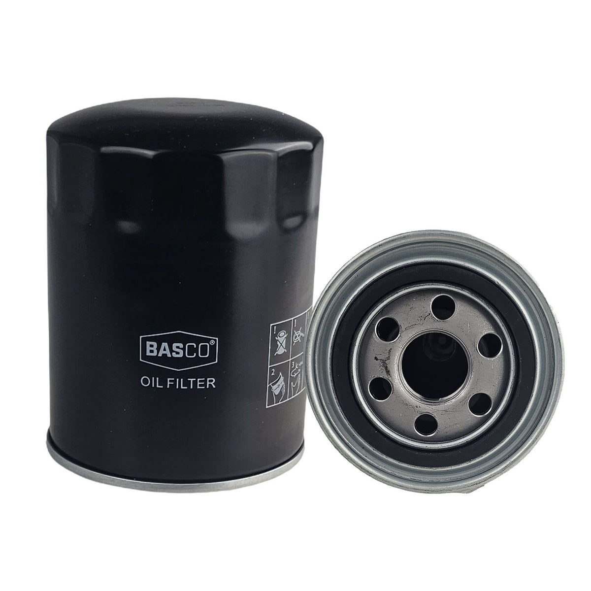 Basco Oil Filter, Interchangeable with C-2906 WCO57 26300-42040 for Hyundai, Kia