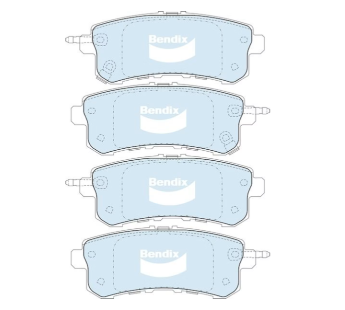 Bendix HD Rear Brake Pads for Infiniti QX80 Z62 Nissan Patrol Y62 2011~2027 DB2244-HD