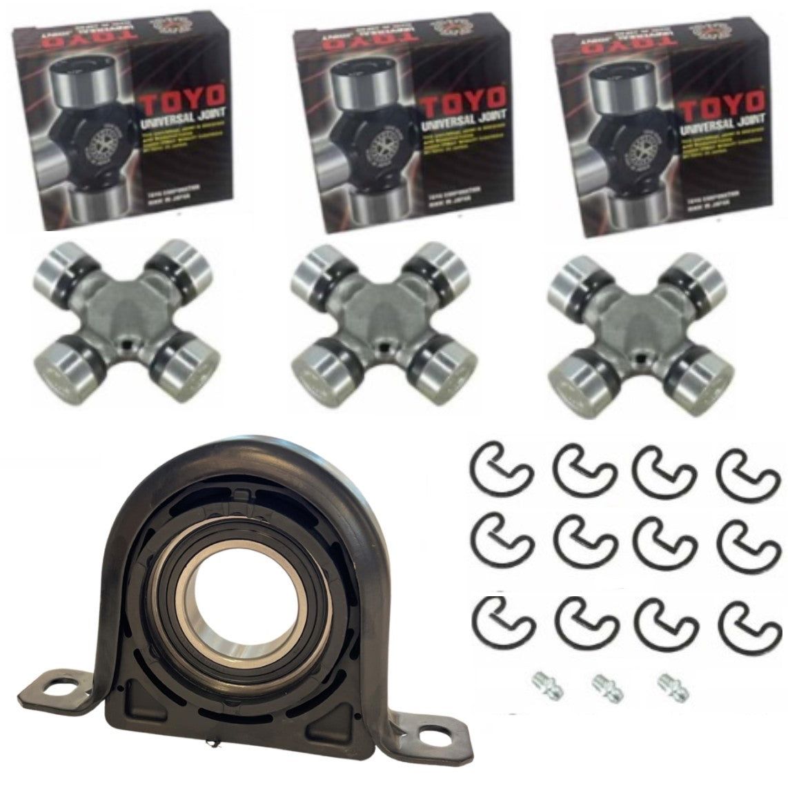 Driveshaft Centre Bearing + Universal Joints for Volkswagen Amarok 4WD 9/2011 on