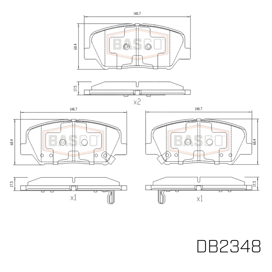 Front Brake Pads for Kia Cerato YD, Pro Ceed JD 2013~2018