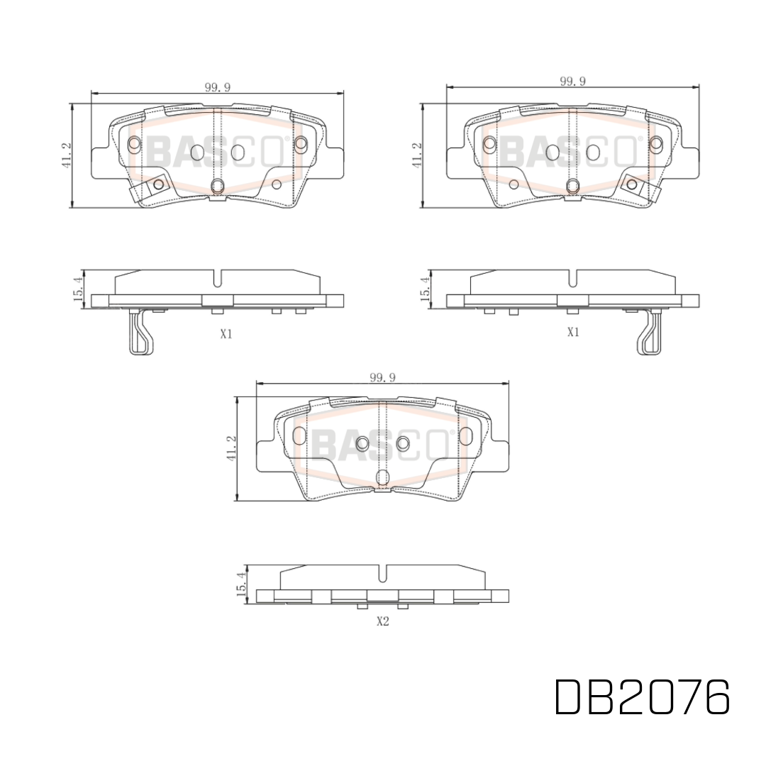 Brake Pads for Hyundai Accent RB Elantra MD AD Grandeur TG i20 GB i30 GD GDe PD i40 VF Ioniq AE C751C Kona OS Sonata ET41F NF EU41F EU41D ET41D E241F LF E341B E241B E141F Tucson TL TLE Veloster FS TC61D TC61E Venue QX RC812L RC812M RB812L RB812M Kia