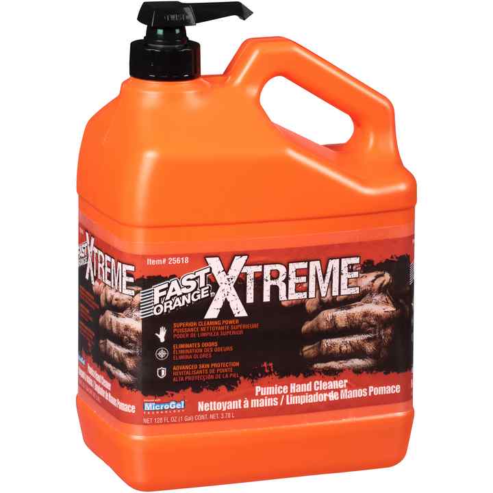 Fast Orange Xtreme Hand Cleaner with Grit with Pump (Orange Scent) 3.78L
