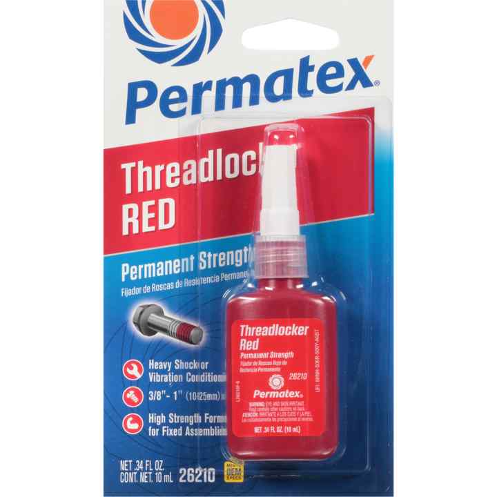 Permatex Permanent Threadlocker (Red) 10ml High Strength 26210