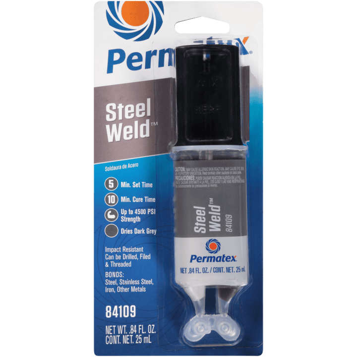 Permatex Steel Weld 5min 2 Part Dark Grey Epoxy 25ml 84109