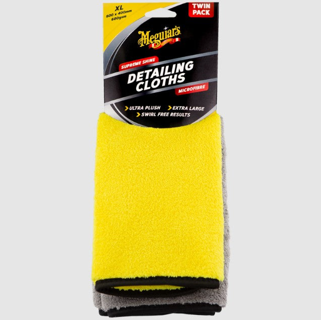 Meguiars Supreme Shine Detailing Cloth - Twin Pack - 600mm x 400mm - AX2020