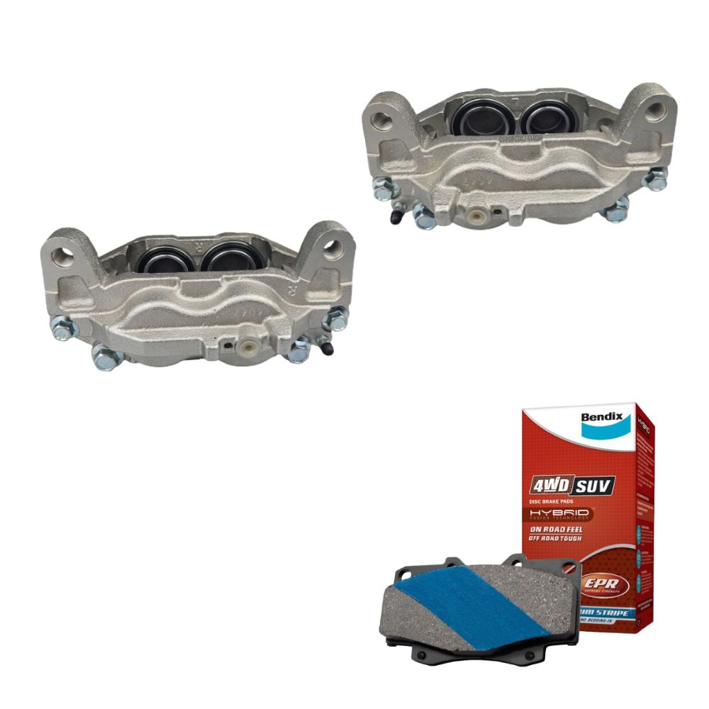 2 X Front Brake Caliper with Brake Pads for Nissan Patrol Y62 Infiniti QX80 Z62