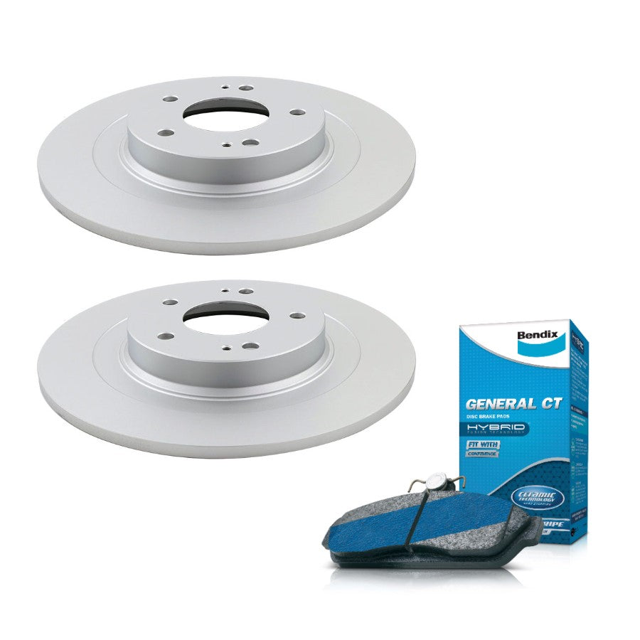 Rear Bendix Brake Pads + Rotors For Mitsubishi ASX XA XB XC XD, Mitsubishi Outlander ZJ, ZK, ZL