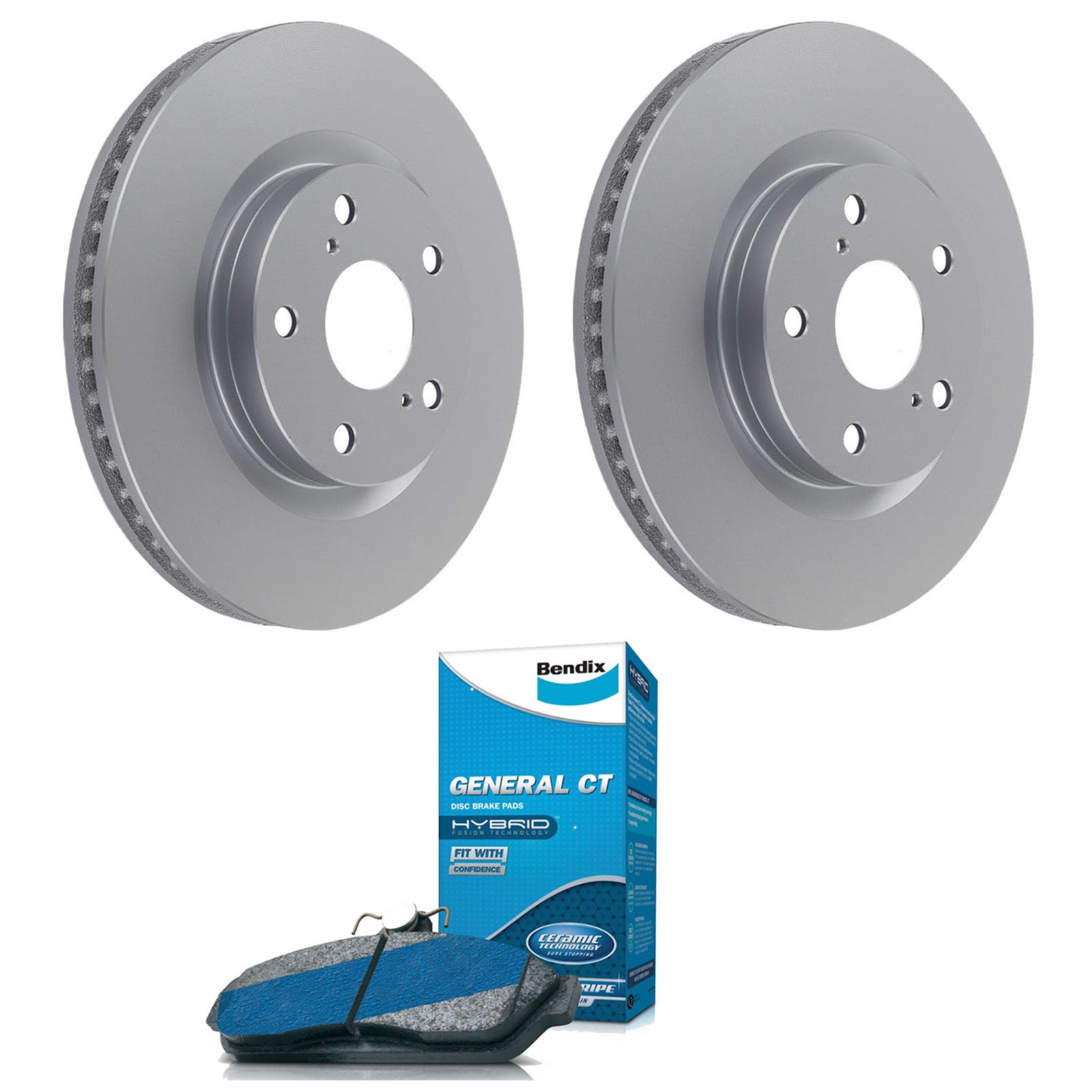 Front Bendix Brake Pads + Disc Rotors for Toyota Aurion GSV50, Toyota Camry AHV40 AVV50