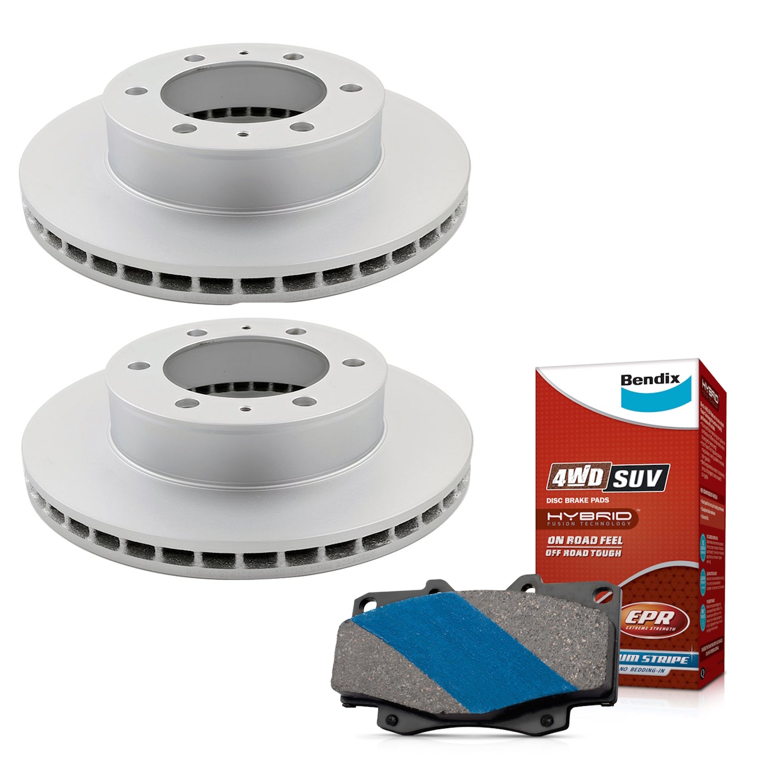 Front Bendix 4WD Brake Pads + Rotors for Toyota Hilux KUN26 GGN25 DB1739 297mm