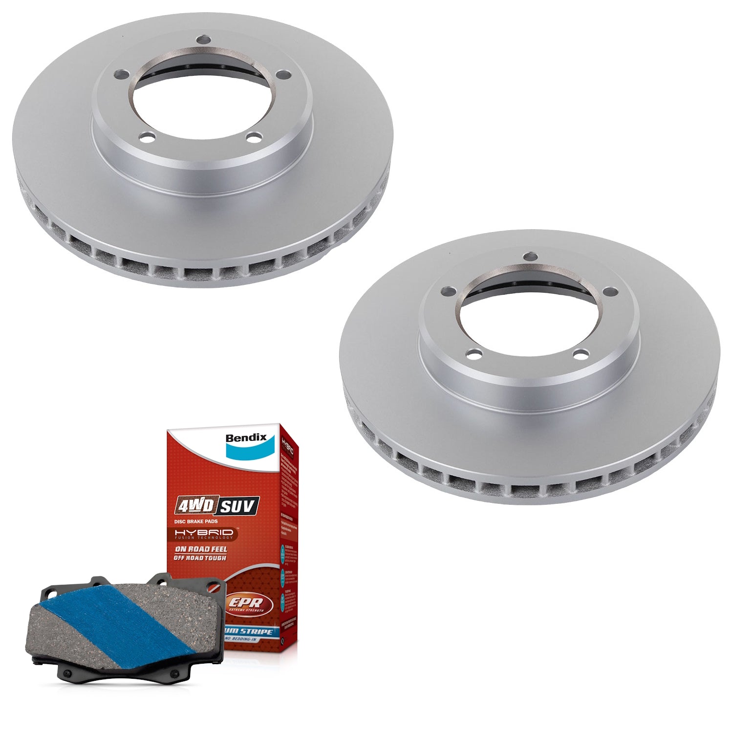 Front Bendix 4WD Brake Pads & Rotors for Toyota Landcruiser HZJ78 HZJ79 HZJ105 VDJ76 VDJ78 VDJ79 HZJ105 FZJ78 FZJ79 FZJ105
