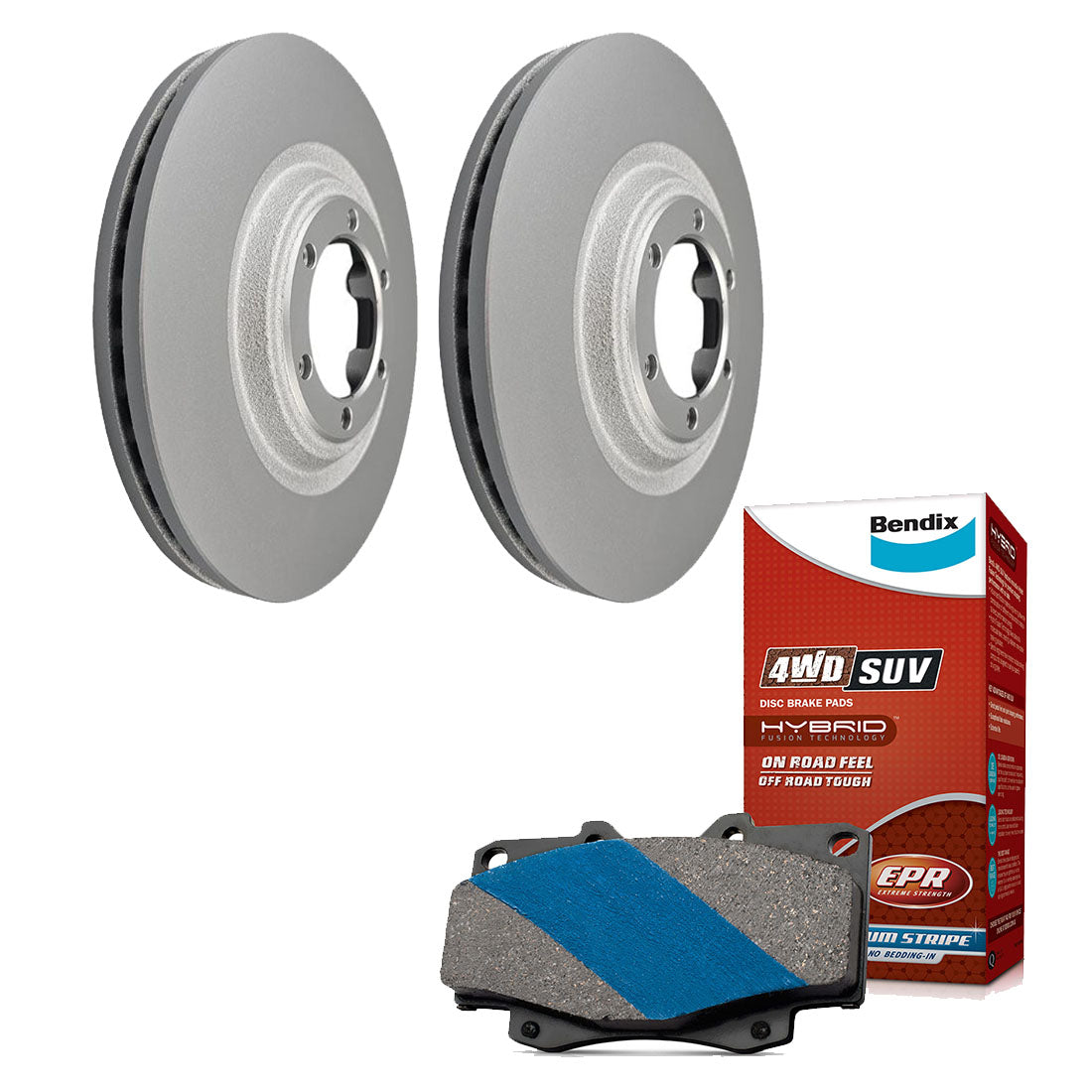 Front Bendix Brake Pads + Rotors for Holden Colorado RG 2.8L LWN 09/2016 onwards