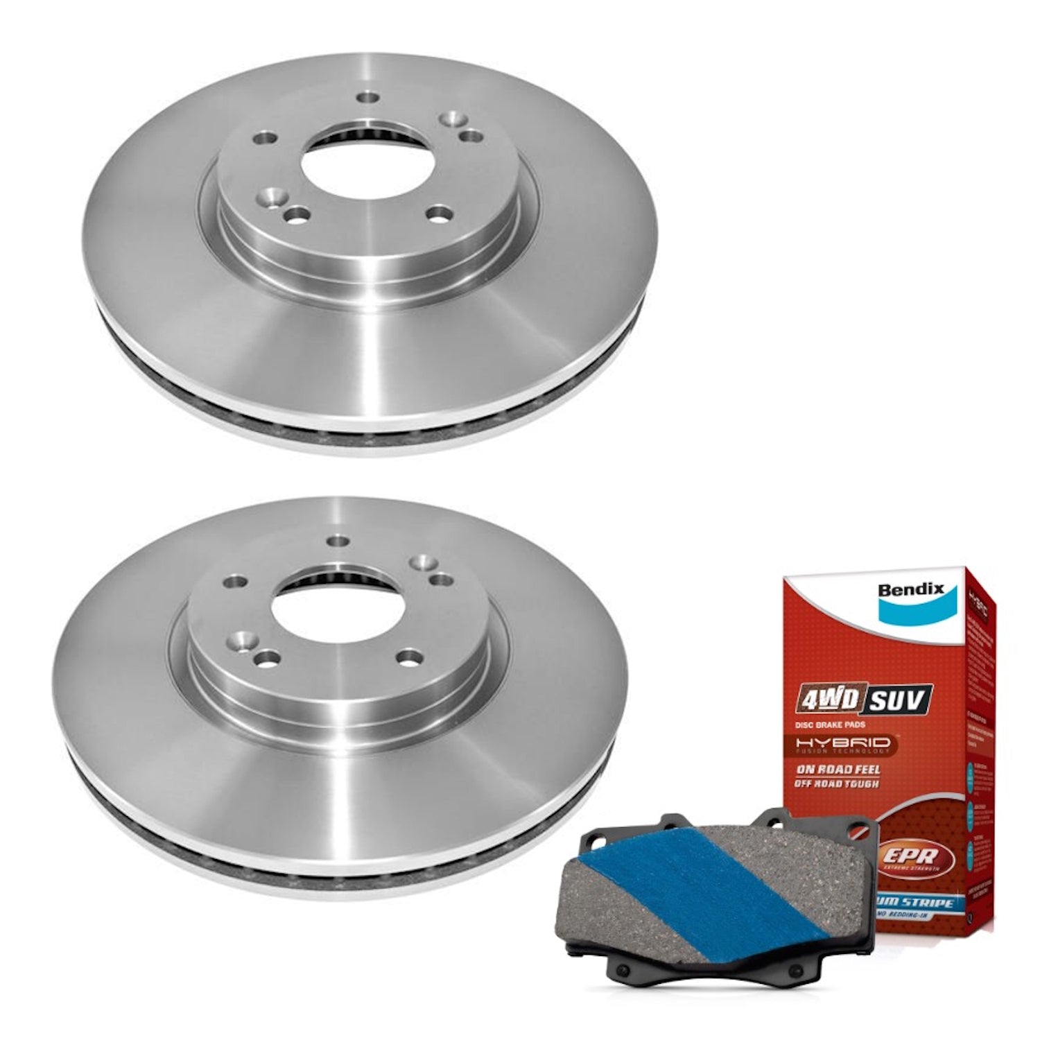 Bendix Front Brake Pads + Rotors for Hyundai Santa CM, Kia Sorento XM
