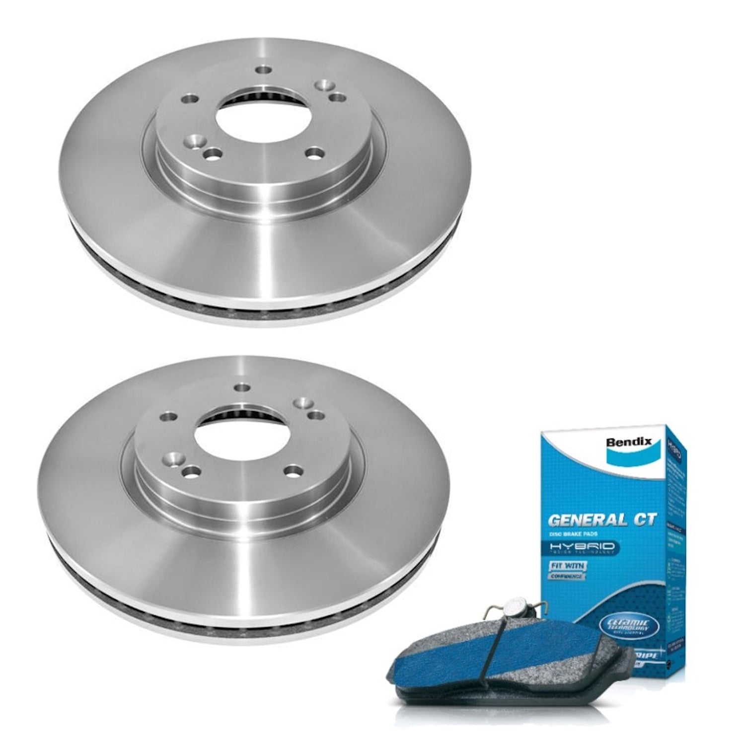 Bendix Front Brake Pads + Rotors for Hyundai Santa CM, Kia Sorento XM