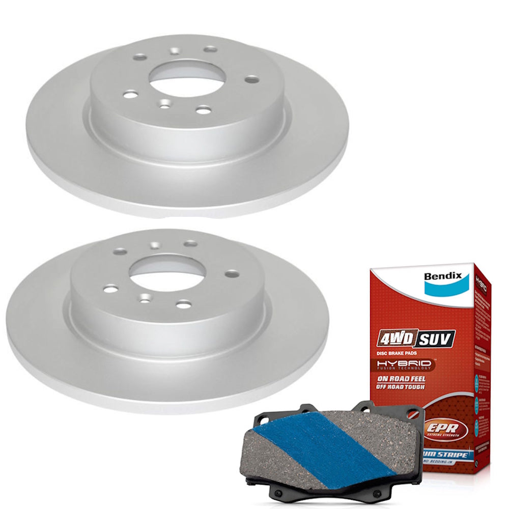 Bendix Rear Brake Pads + Rotors for Nissan Qashqai J11 FWD