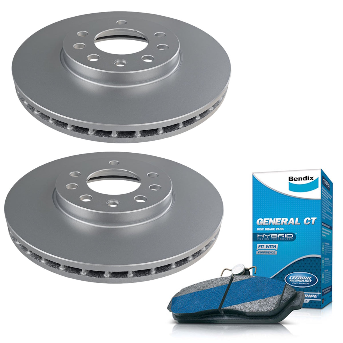 Bendix Front Brake Pads + Rotors for Holden Astra AH, Astra TS, Opel Astra TS 280mm DB1808