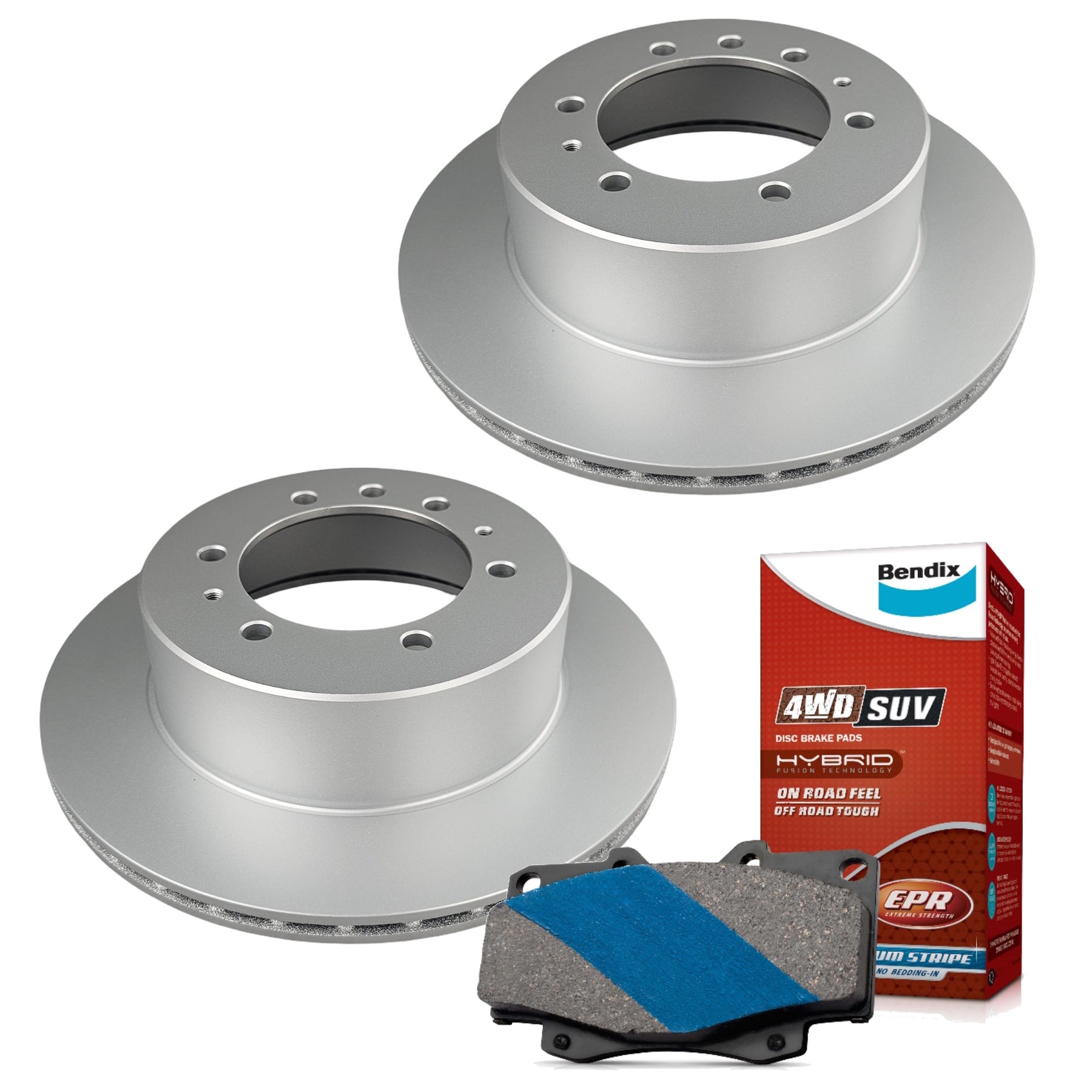 Bendix Rear Brake Pads + Rotors for Nissan Patrol GU Y61 TDSY61, Patrol GU Y61 TBSY61, Patrol GU Y61 TCSY61, UCNY61, WRGY61, Patrol GU Y61 TESY61, UCNY61, VENY61, UERY61