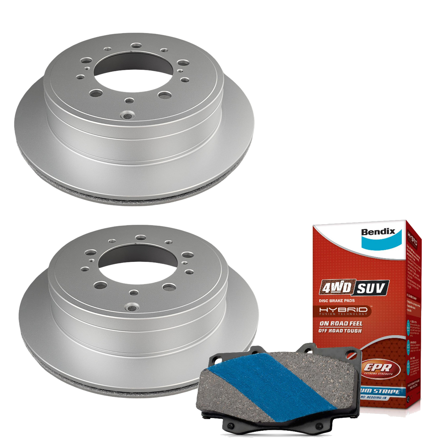 Bendix Rear Brake Pads + Rotors for Toyota LandCruiser VDJ200 URJ202 UZJ200, Tundra USK56 USK57