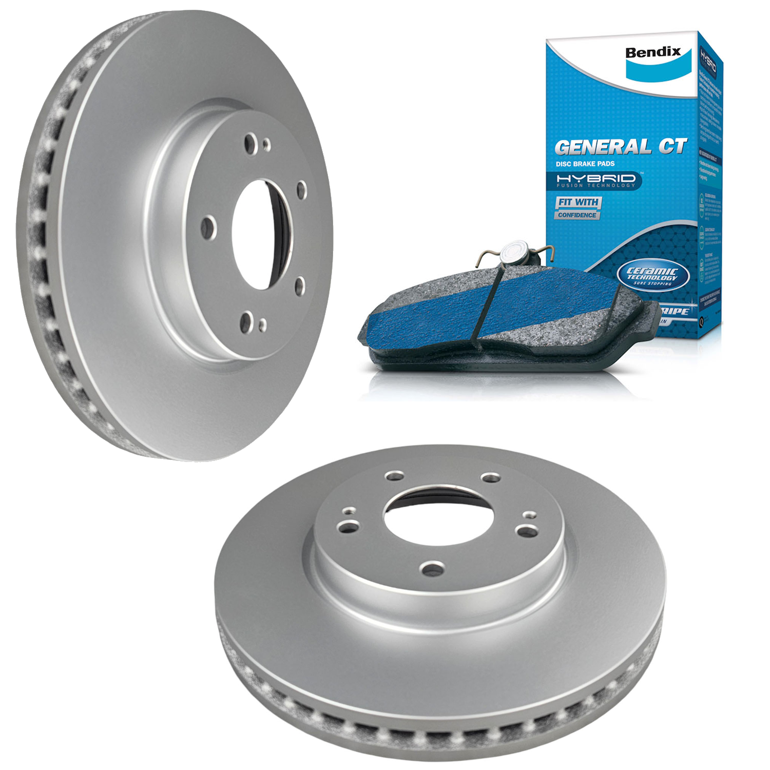 Bendix Front Brake Pads + Rotors for Mitsubishi Lancer CH, Lancer CJ, Outlander CU