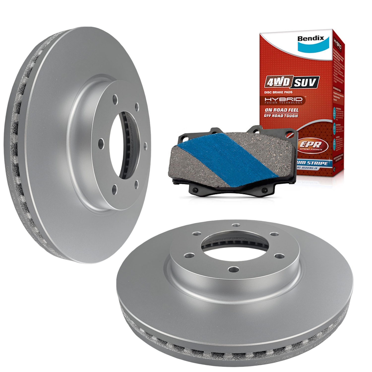 Bendix Front Brake Pads + Rotors for Ford Everest UB