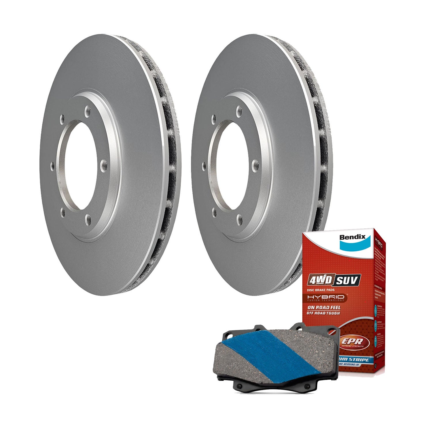 Bendix Front Brake Pads + Rotors for Nissan Patrol GQ Y60, Ford Maverick DA DB321-4WD 295mm
