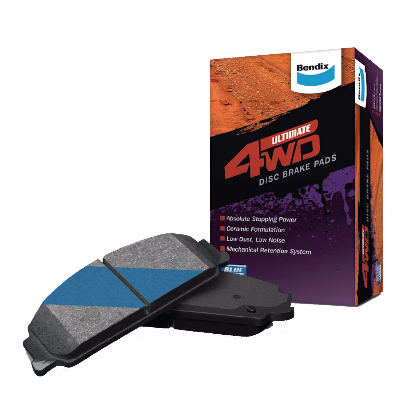 Front Bendix Ultimate 4WD Brake Pad Set for Ford Ranger PX, Mazda BT-50 UP UR DB2074