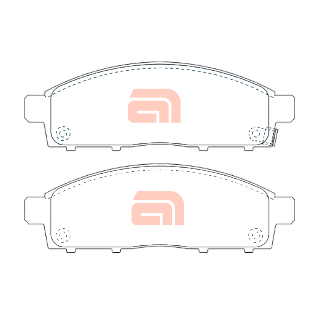 Front Disc Brake Pad Set for Mitsubishi Triton ML MN MQ MR & Challenger PB PC 4D56Ti 4G64 6G74 4M41T 4D56Ti-HP 4N15 2006~2020 - DB1774