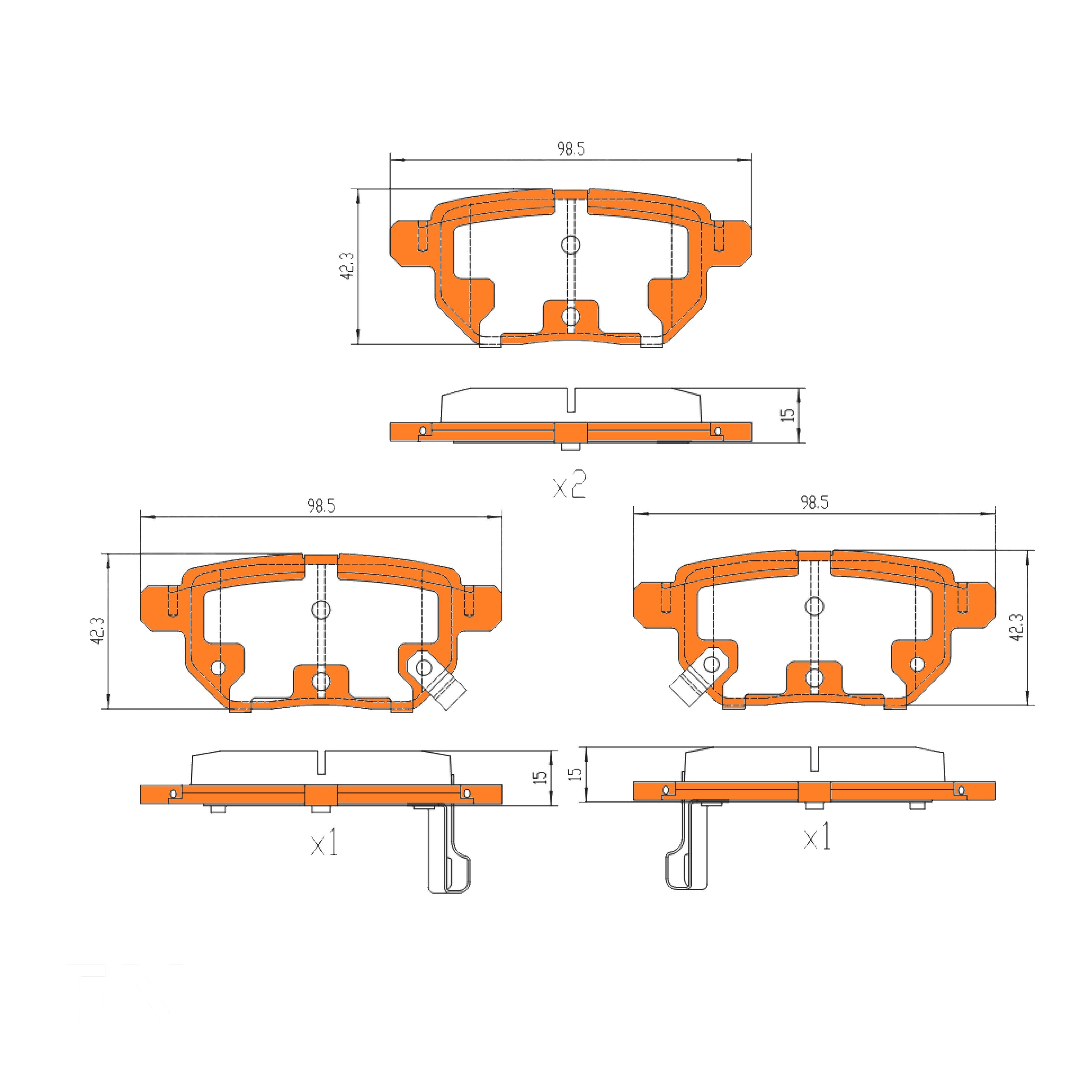 Rear Brake Pads Set for Toyota Corolla ZRE182 ZRE172 ZRE152 Prius ZVW30 Auris