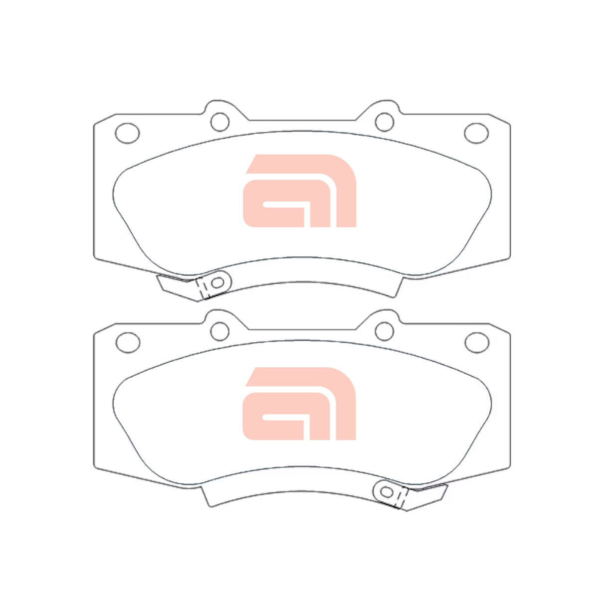 Front Ceramic Disc Brake Pads Set for Toyota Hilux KUN26 4cyl 3.0L 1KD-FTV 2010~2015 - DB2221
