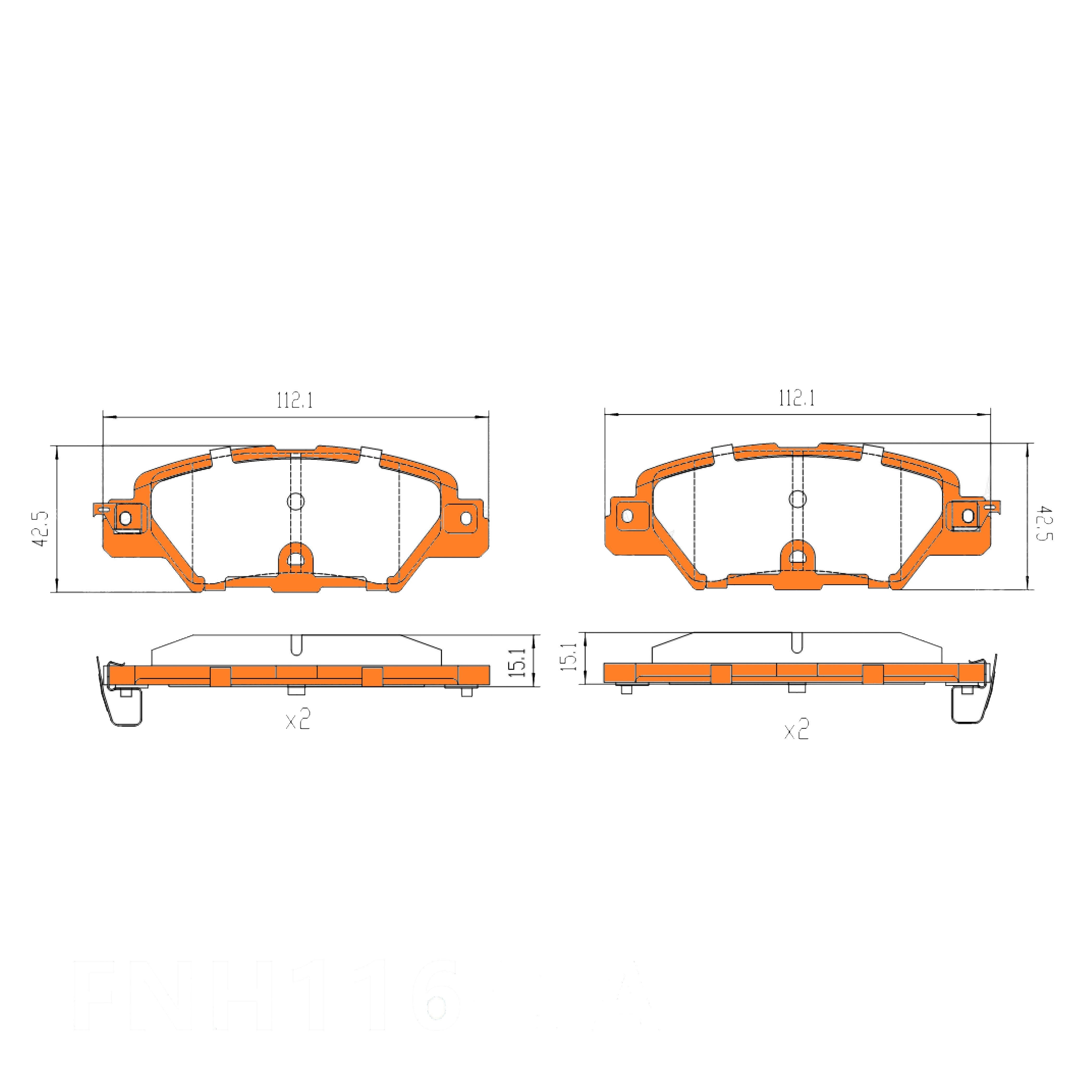Rear Disc Brake Pad Set For Mazda CX-5 KE & KF 2012 On
