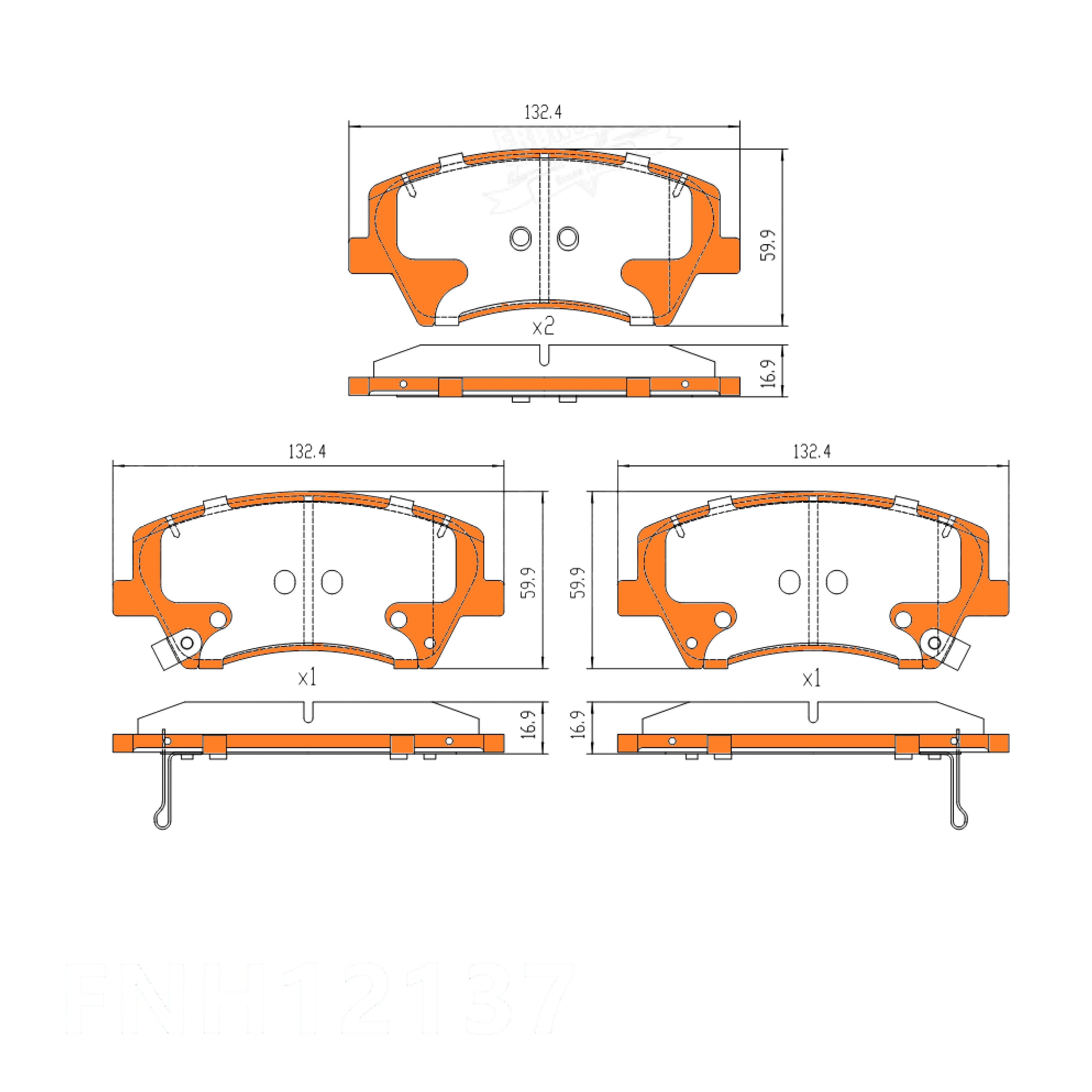 Front Disc Brake Pad Set for Hyundai Elantra AD 2.0L G4NA FWD 2016-2018