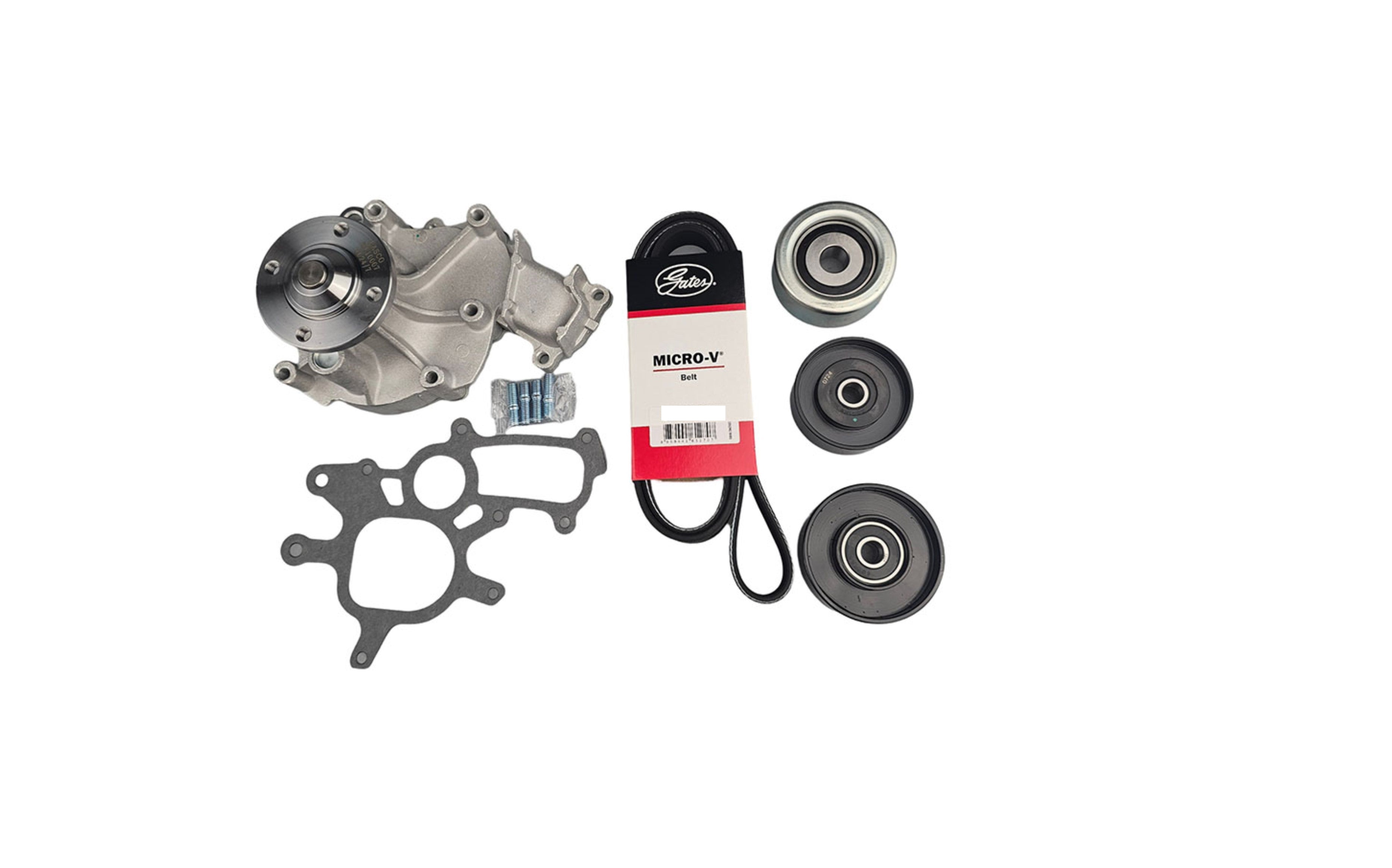 Drive Belt WP + 3 Engine Pulleys For Toyota Hilux KUN16 KUN26 1KD-FTV 1KDFTV