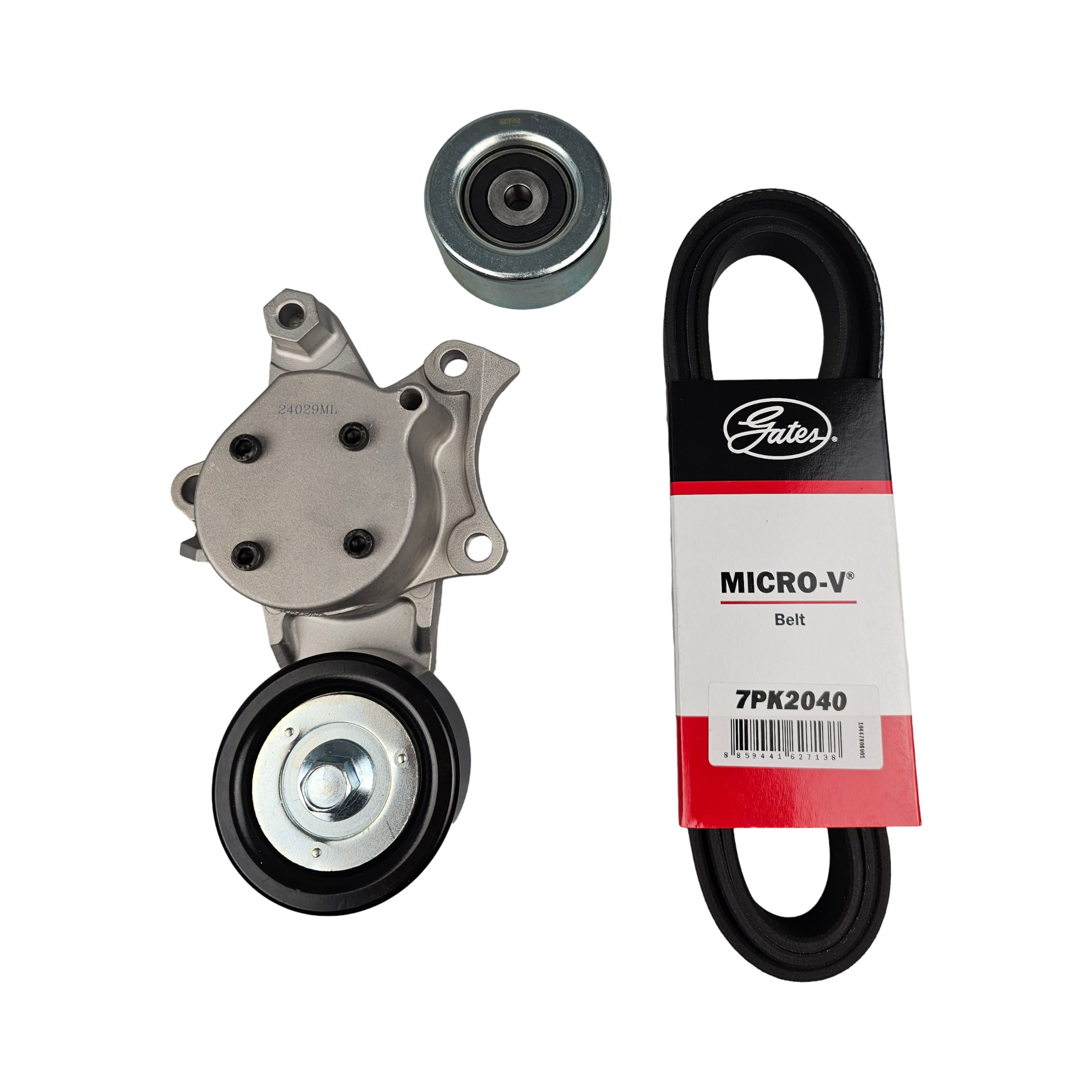 Engine Drive Belt, Tensioner & Pulley For Toyota Prado HiAce Granvia 2.8L 1GDFTV