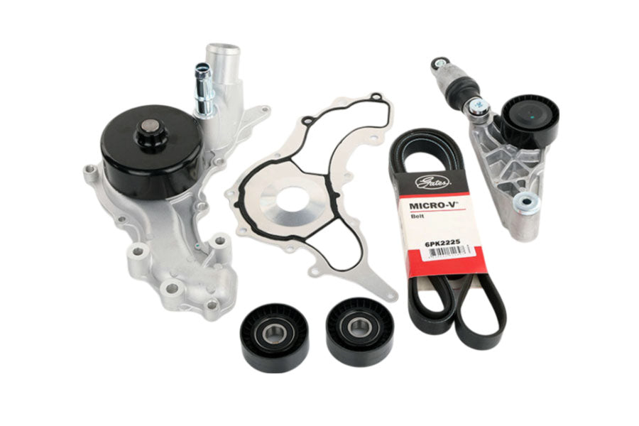 Drive Belt, Tensioner, Pulley & Water Pump Kit for Jeep Wrangler JK JL 3.6L ERB