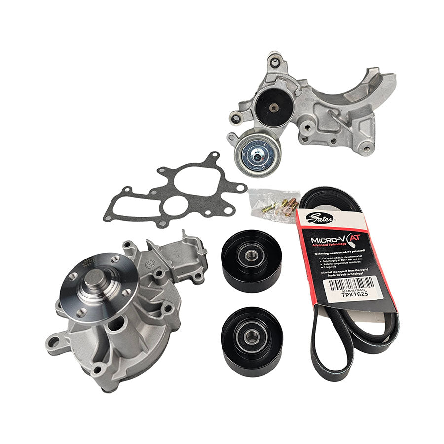 Drive Belt, Water Pump, Tensioner, Engine Pulley For Toyota Prado KDJ150 KDJ155 1KDFTV