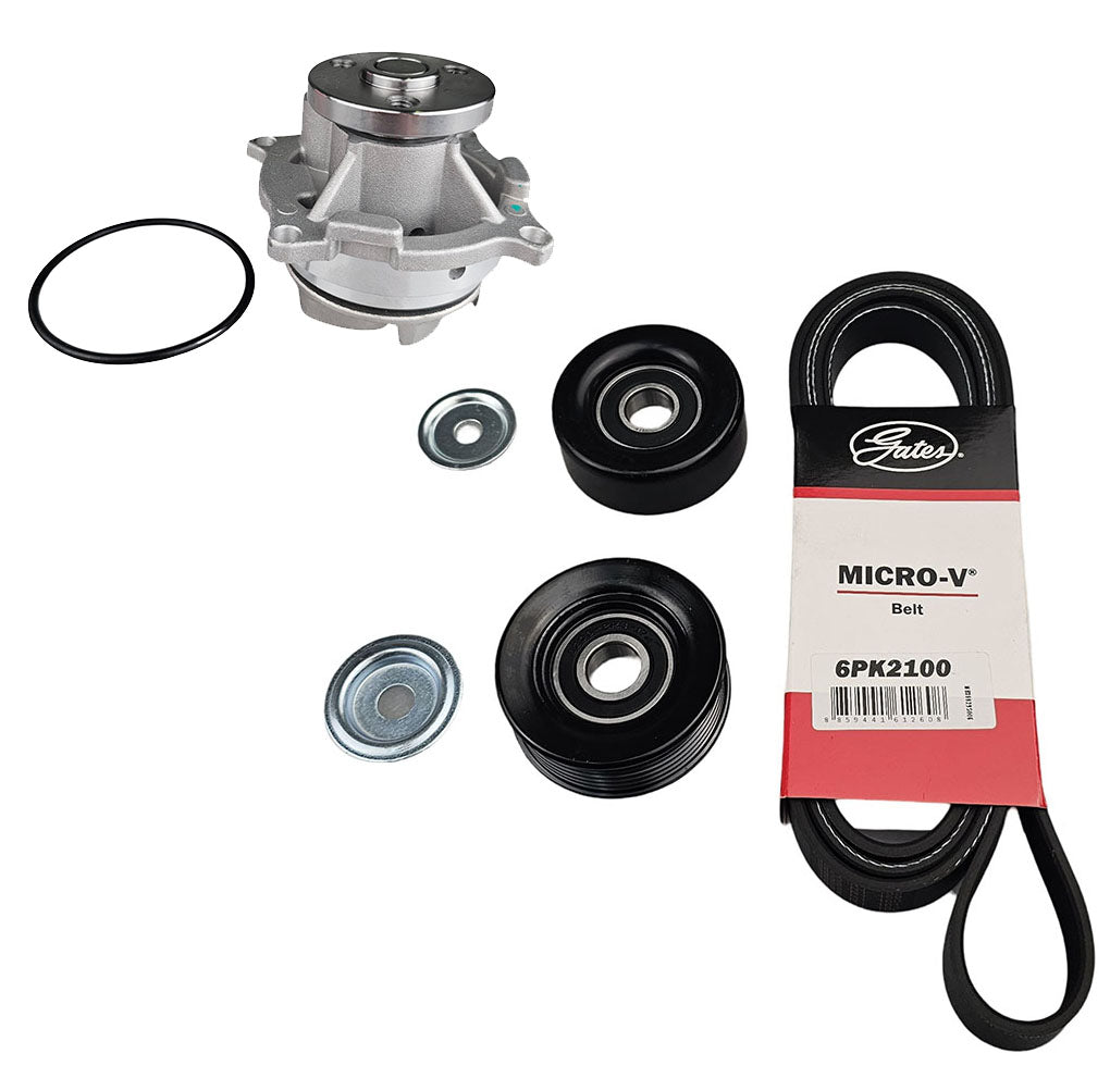 Drive Belt, Water Pump & Pulley Kit for Ford Focus LR 1.8L EYDE 2.0L EDDB EDDF