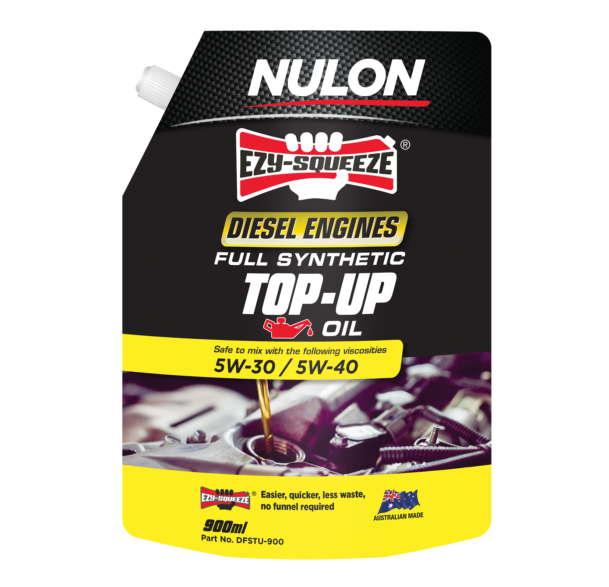 Nulon Diesel Engine Full Synthetic Top-Up Oil 900ml - DFSTU-900