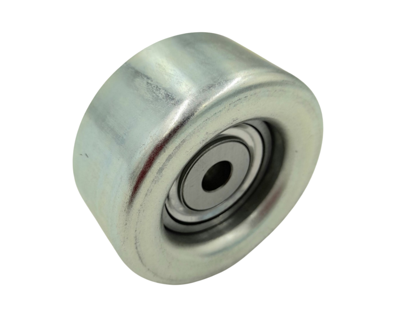 Fan belt idler pulley outlet