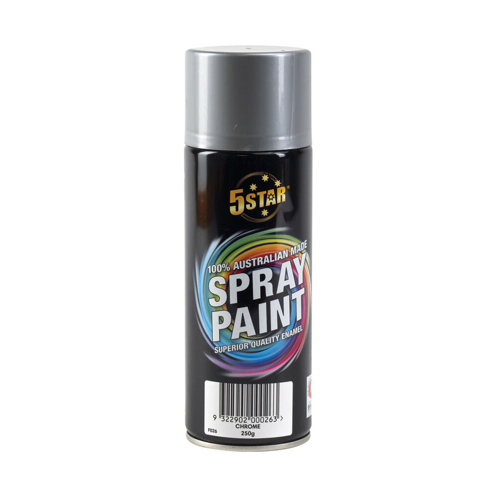 5 Star Enamel Spray Paint Chrome 250g