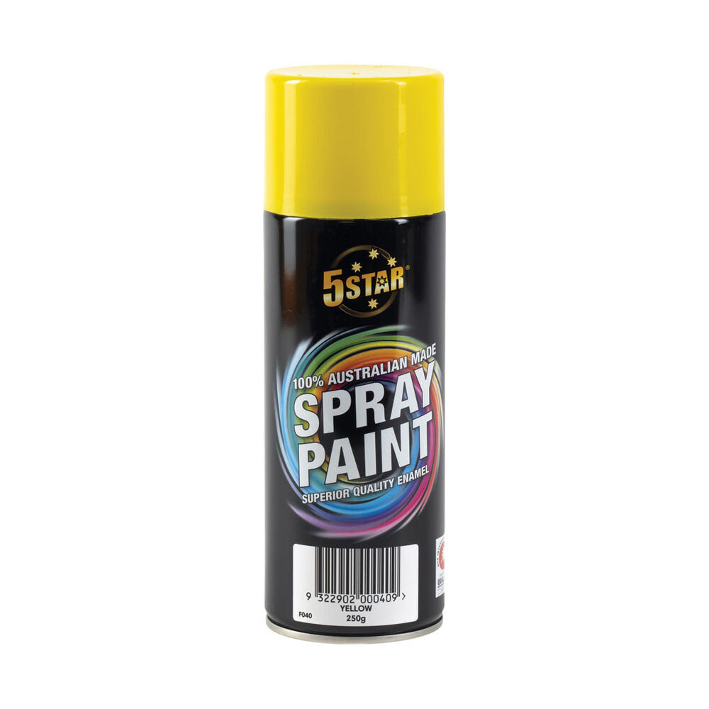 5 Star Enamel Spray Paint Yellow 250g
