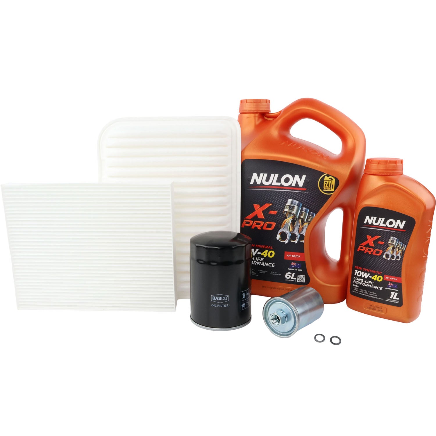 Oil Air Fuel Cabin Filter kit +Oil for Ford Falcon BA 4.0L Petrol BARRA182 02~05