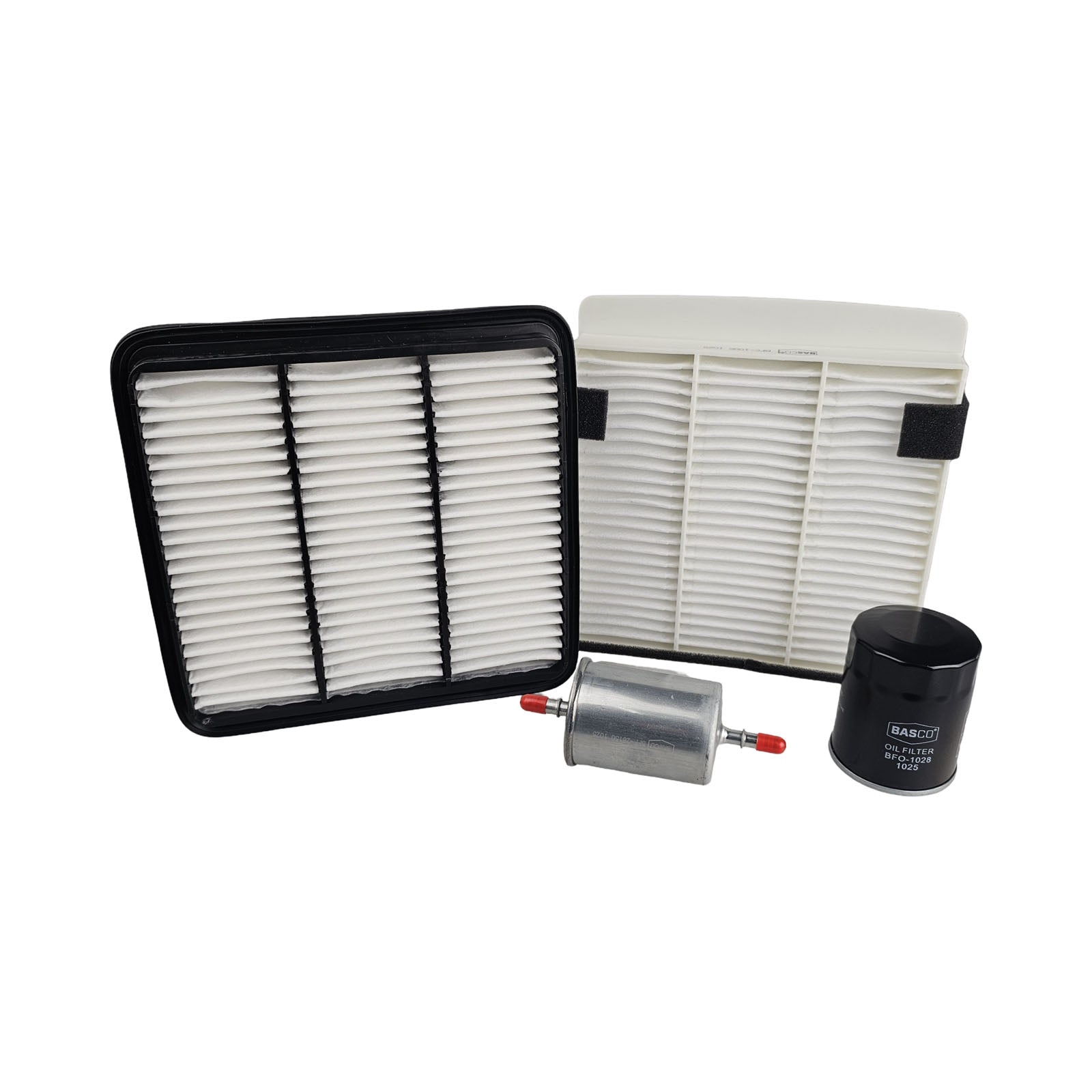 Oil Air Fuel Cabin Filter Kit + Engine Oil for Mitsubishi Triton 2.4L 4G64