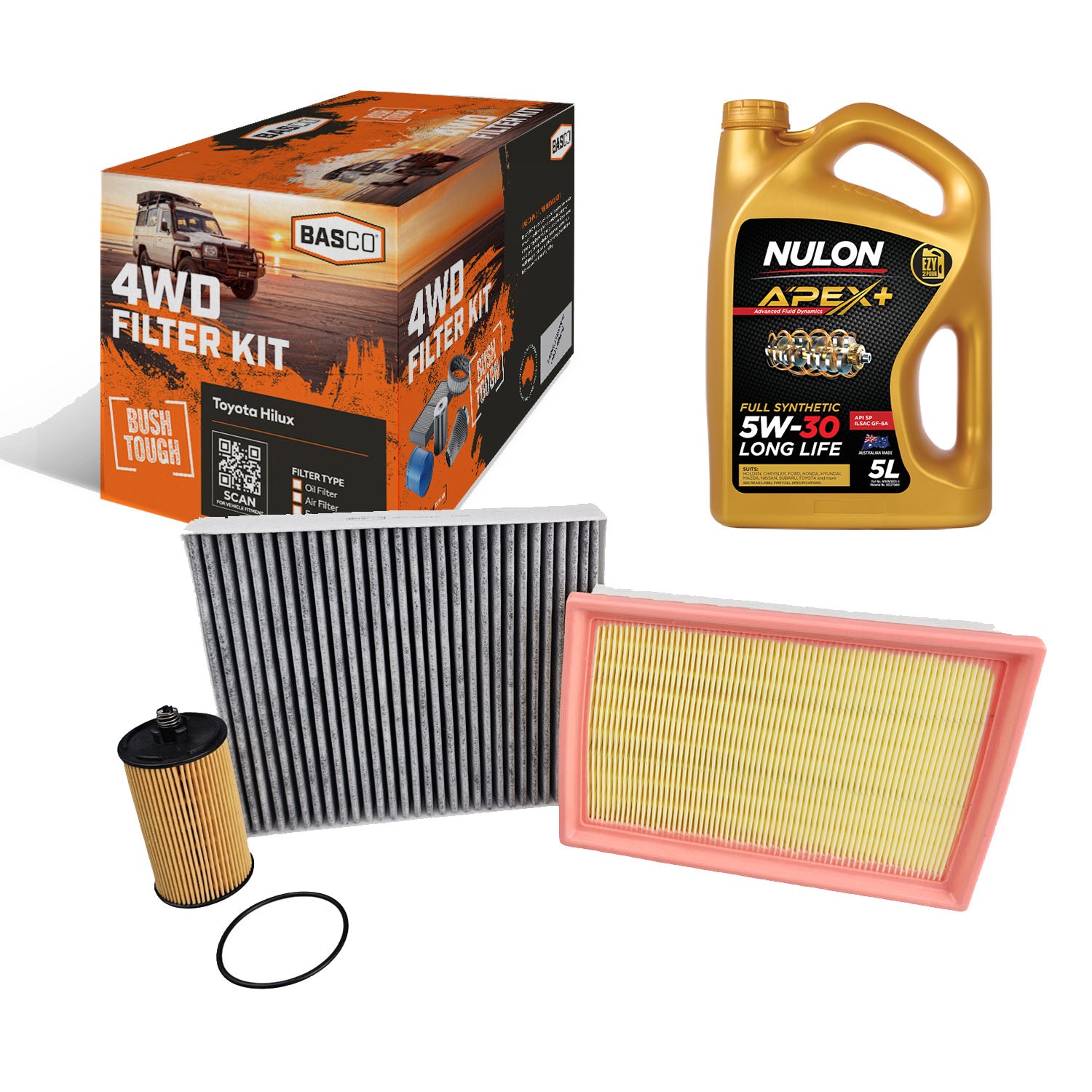 Oil(w/ relief) Air Cabin Filter kit +Oil for Holden Barina TM 1.6L F16D4 11~19