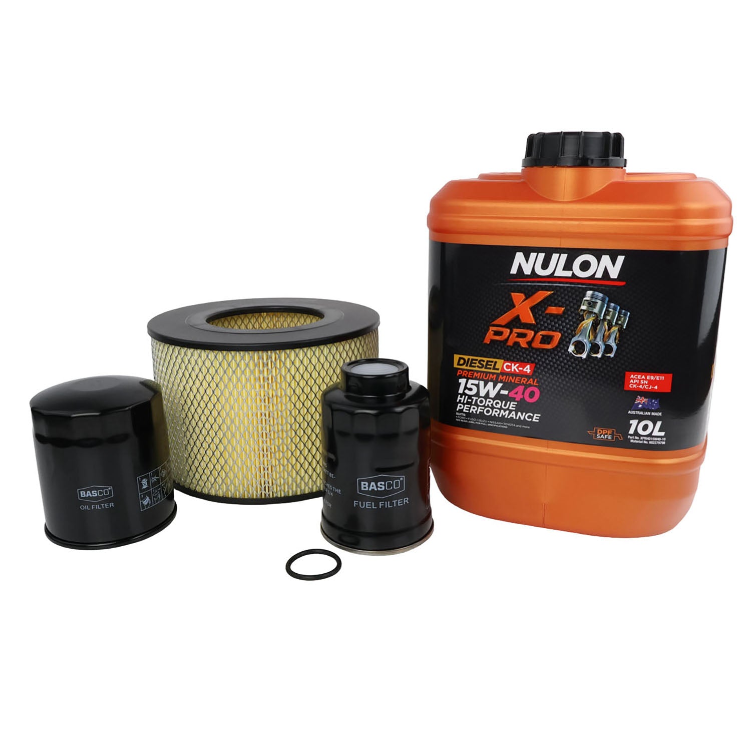 Oil Air Fuel Filter Kit + Engine Oil for Toyota Landcruiser HZJ80R 4.2L 1HZ