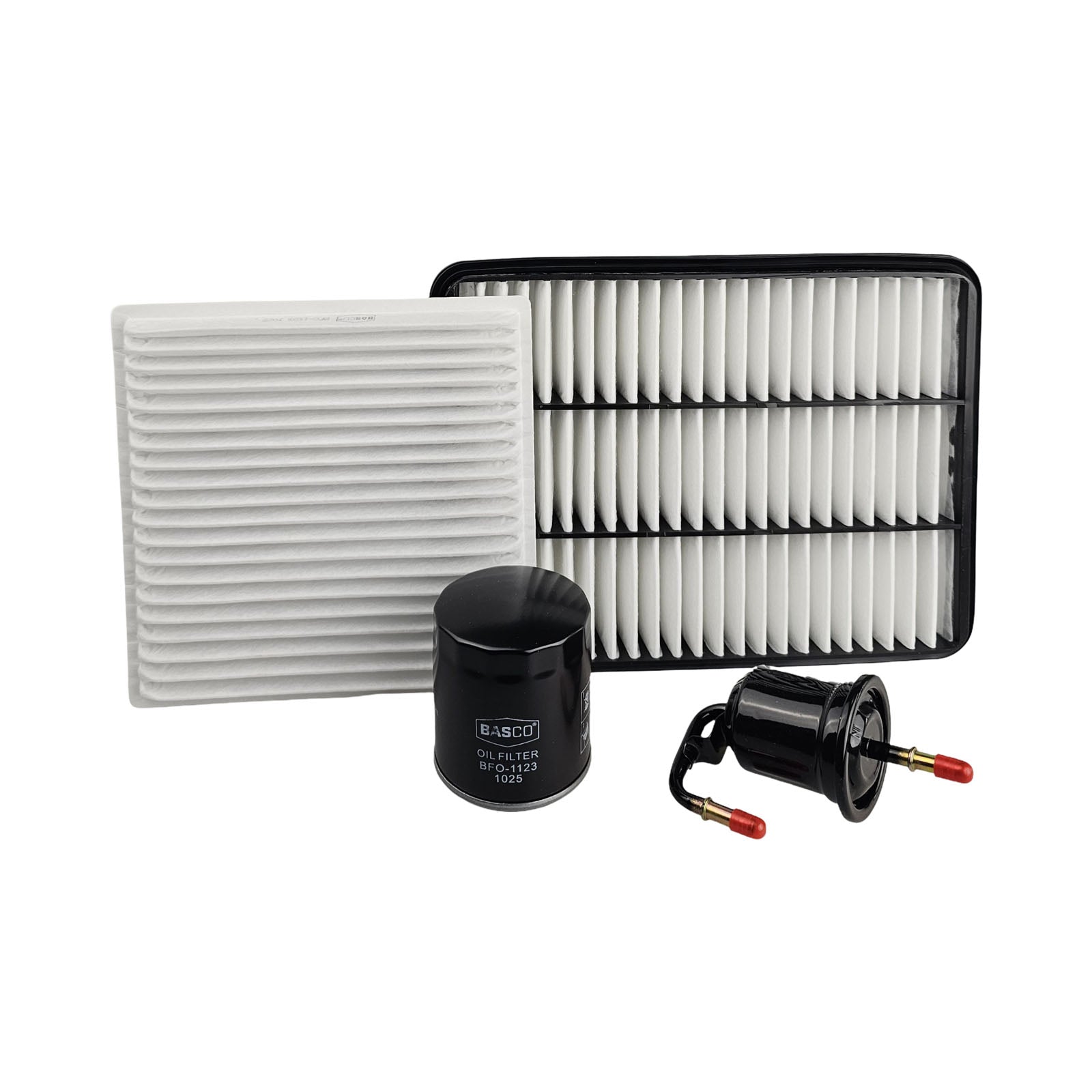 Oil Air Fuel Cabin Filter Kit + Eng Oil for Toyota Landcruiser Prado 3.0 1KDFTV