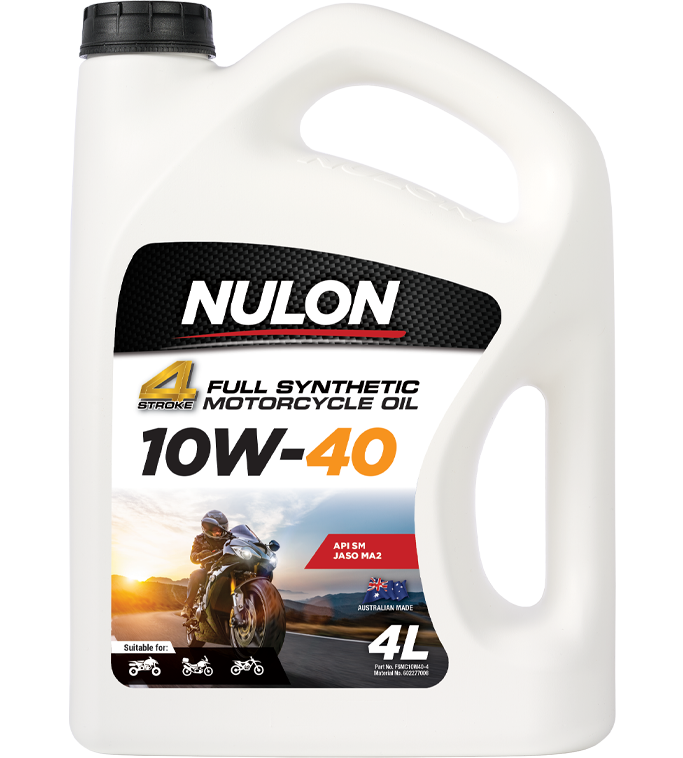 Nulon 4 Stroke Full Synthetic 10W-40 Motorcycle Oil 4 Litres - FSMC10W40-4
