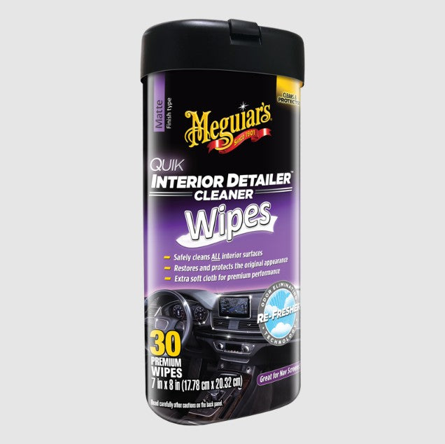 Meguiars Quik Interior Detailer Wipes - 30 Wipes- G13600