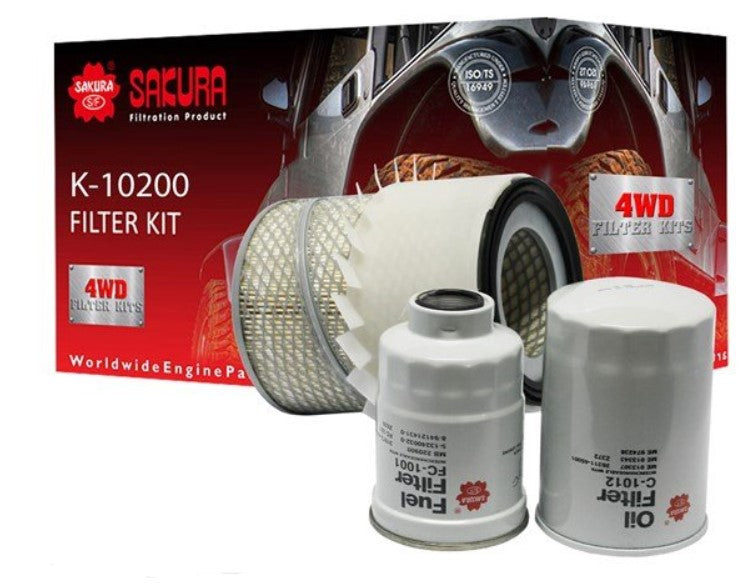 K-10200 - Sakura 4WD Filter Kit For Mitsubishi Pajero NK NL Triton MK 2.8L 4M40
