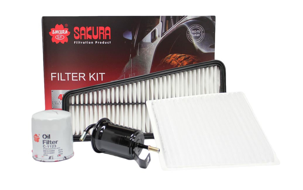 Sakura Oil Air Fuel Cabin Filter Kit for Toyota Prado GRJ120 4.0L 1GRFE