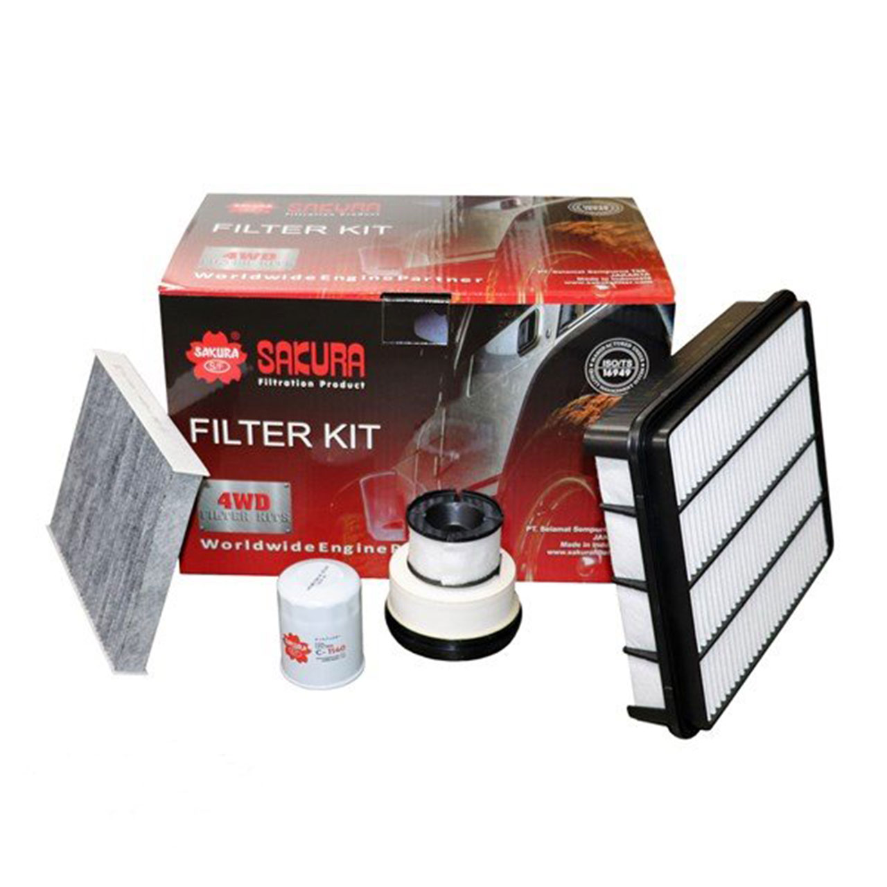 K-11590-Sakura 4wd Filter Kit for Toyota LandCruiser LC300 FJA300 3.3L F33A-FTV