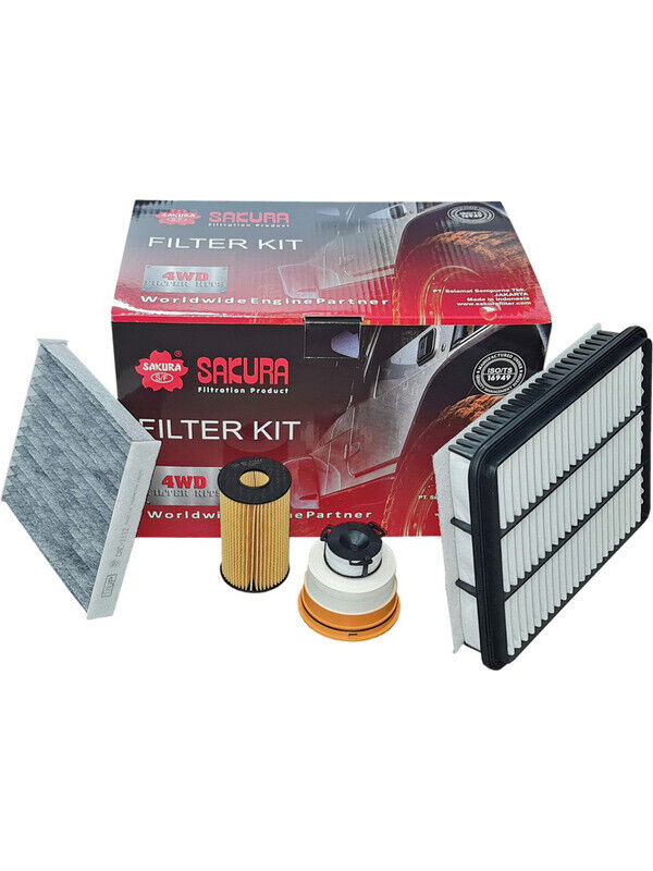 K-11620 - Sakura 4WD Filter Kit for Toyota Landcruiser VDJ200 4.5L 1VDFTV 19-21